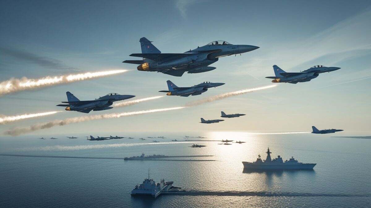 Russian MiG-31 fighter jets enter Estonian airspace as NATO planes from Sweden, Finland, and Italy scramble to intercept over the Gulf of Finland, illustrating rising tensions between Russia and NATO