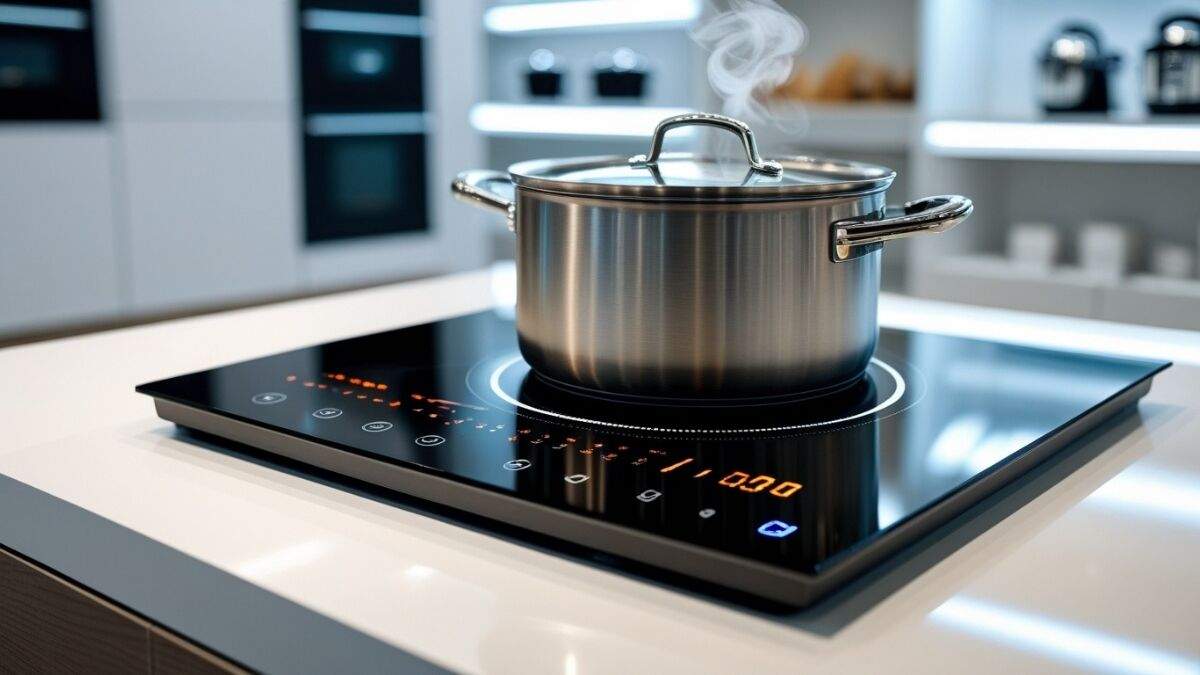 Government meeting on boosting induction cooktop production in India amid rising LPG concerns and West Asia tensions.