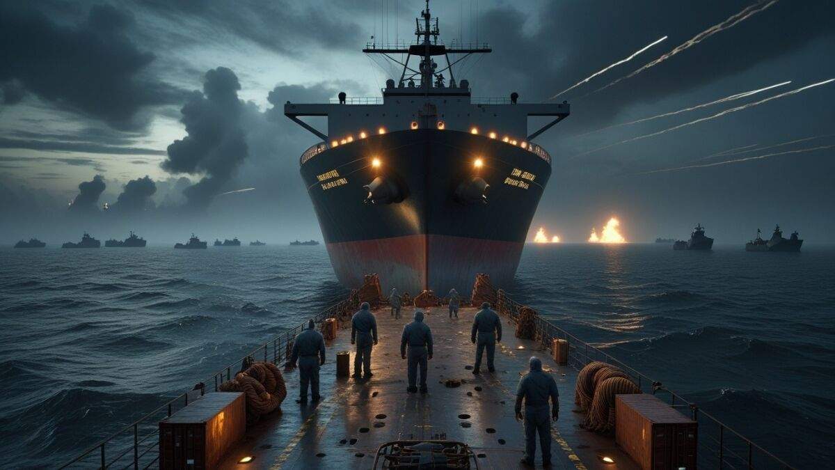 Stranded oil tanker ships in Persian Gulf amid Strait of Hormuz crisis with seafarers facing shortages and risks