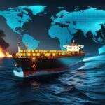 Oil barrels with global map highlighting Strait of Hormuz amid Middle East tensions and rising crude oil prices