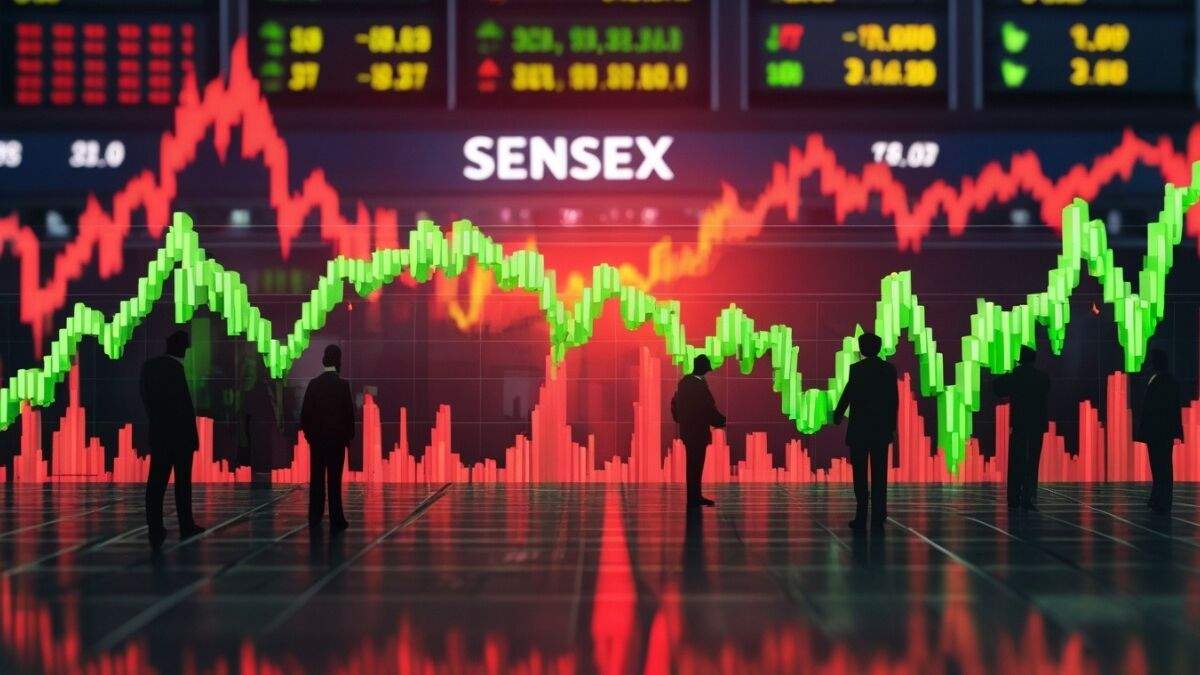 Indian stock market volatility with resilient stocks like Lupin Sun Pharma Torrent Pharma CCL Products Karnataka Bank showing growth