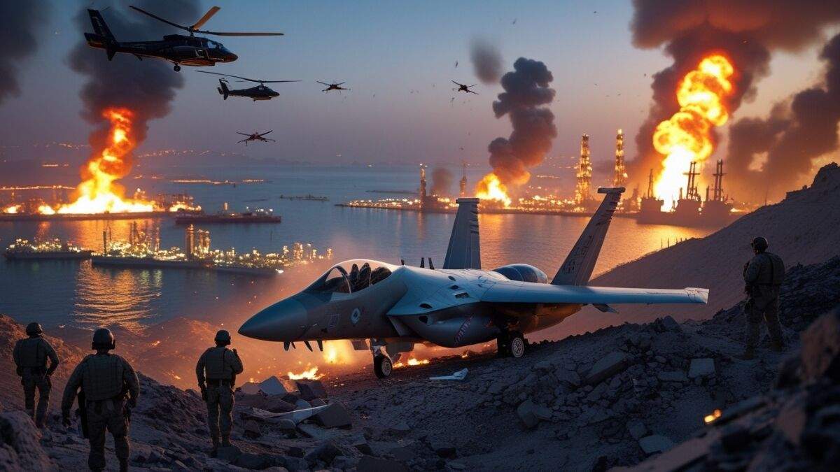 US airman rescue operation during Iran conflict in mountainous terrain