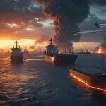 Oil tanker stuck in Strait of Hormuz during geopolitical conflict