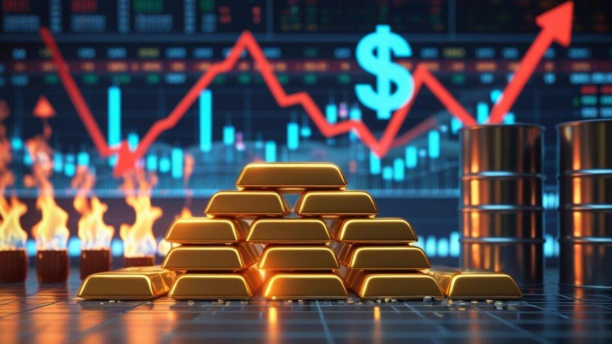 Gold and silver prices fall as US dollar strengthens and crude oil rises