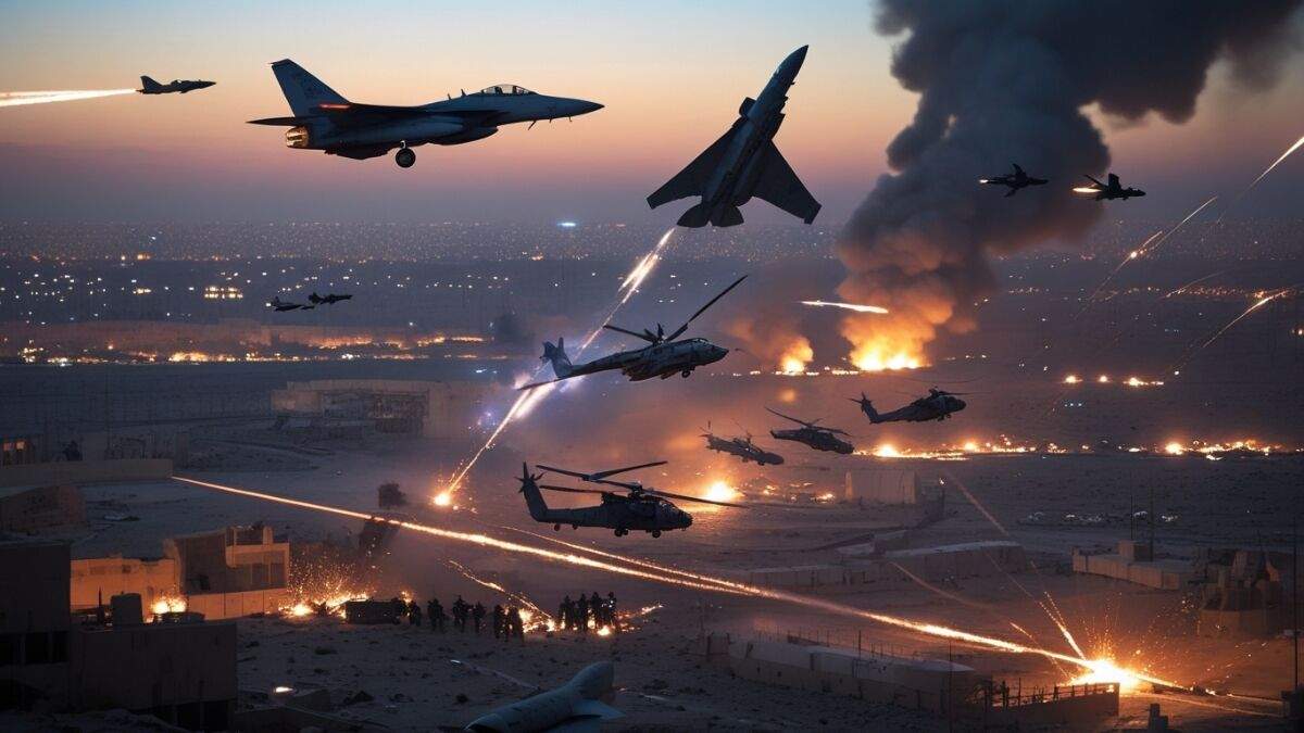 US fighter jet involved in US-Iran war conflict scenario