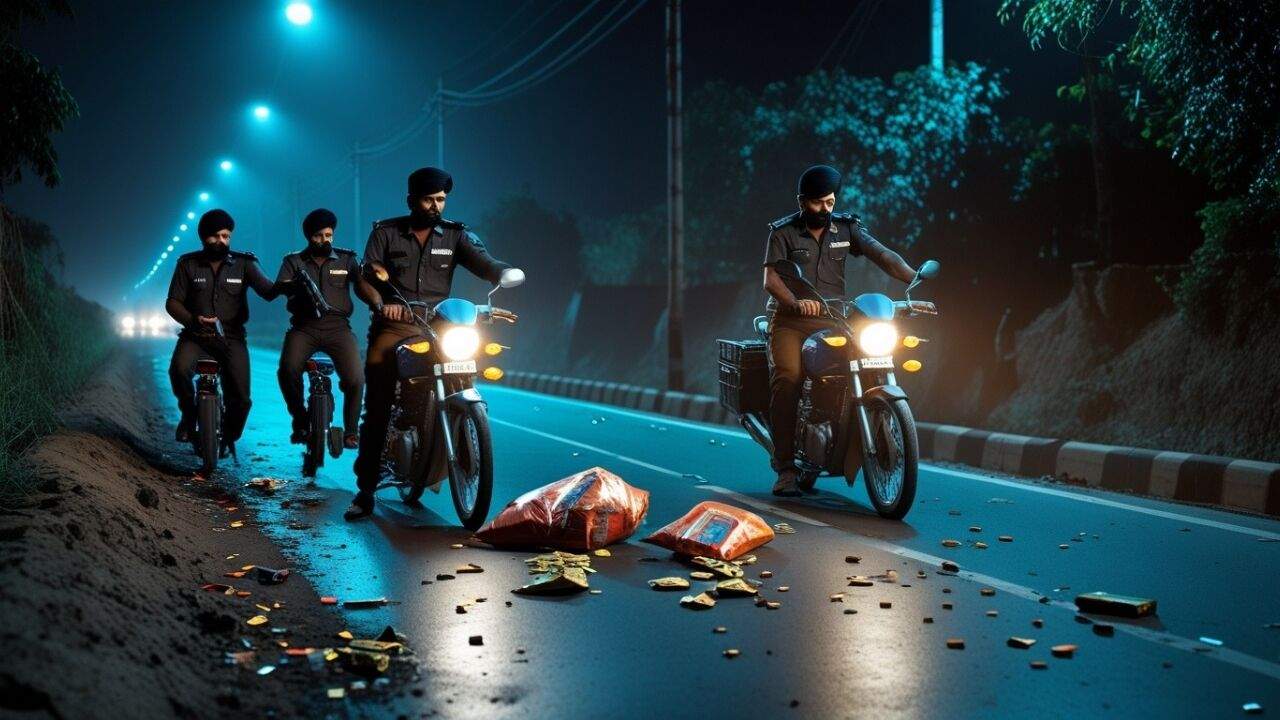 सरैयाहाट में CSP ऑपरेटर से लूट की घटना के बाद जांच करती पुलिस