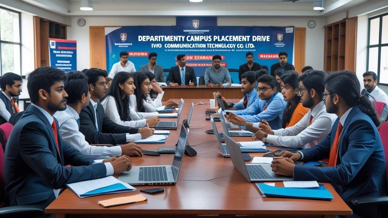 विनोबा भावे विश्वविद्यालय में Vivo कैंपस प्लेसमेंट ड्राइव में शामिल छात्र