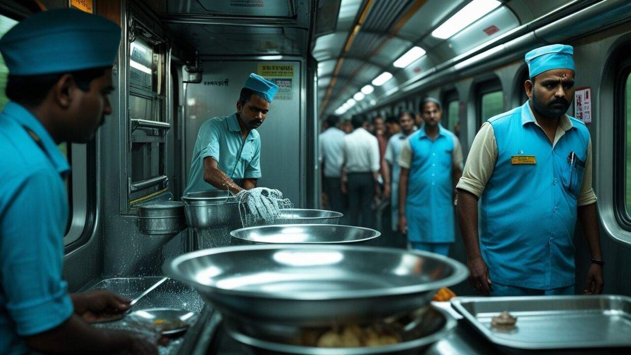 ट्रेन के डिब्बे में कटलरी धोने के वायरल वीडियो पर FSSAI जांच