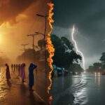 नौतपा के दौरान भारत में भीषण गर्मी और भारी बारिश का मौसम दृश्य