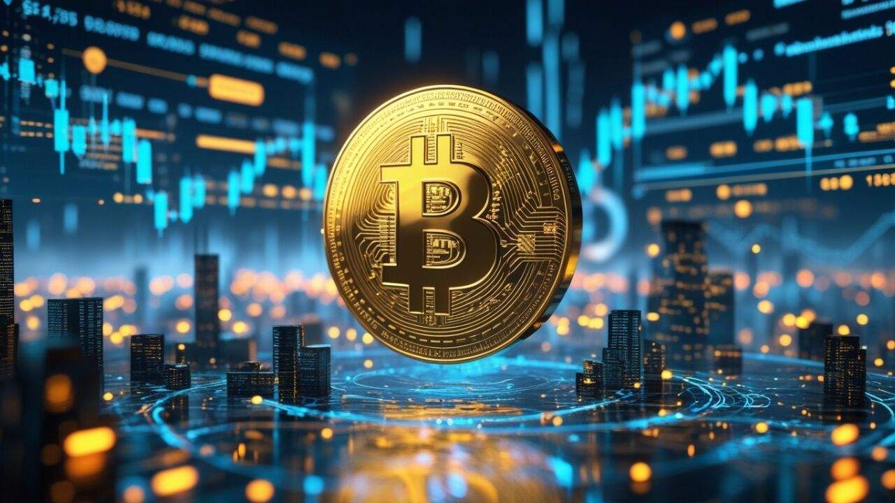 Bitcoin, XRP और DOGE क्रिप्टोकरेंसी की कीमतों और बाजार रुझानों को दर्शाता ग्राफ