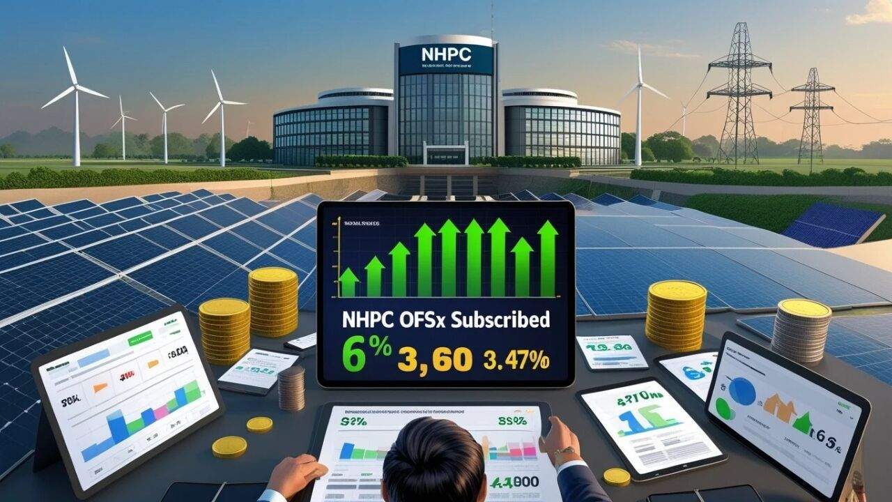 NHPC OFS में भारी निवेशक भागीदारी और बढ़ी हिस्सेदारी बिक्री