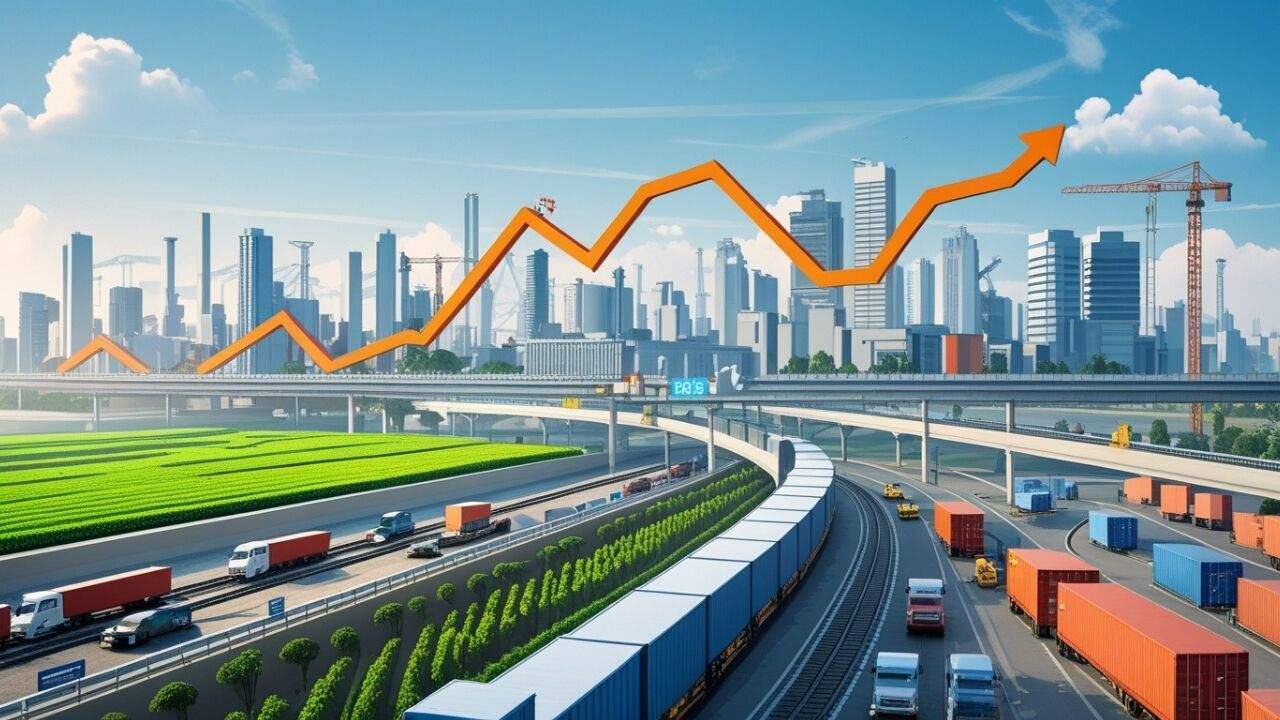 भारत की GDP वृद्धि, आर्थिक विकास और Q4FY26 के प्रदर्शन को दर्शाता दृश्य