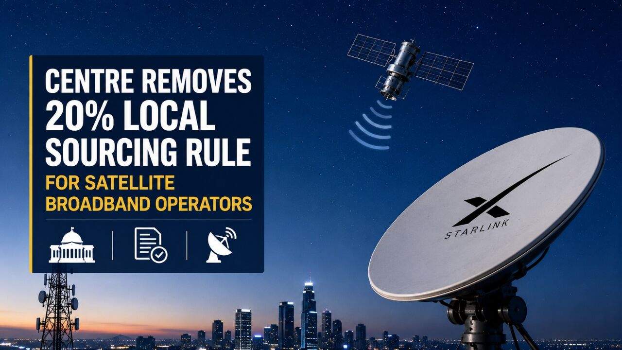भारत में Starlink और अन्य सैटेलाइट इंटरनेट कंपनियों के लिए नए Telecom Authorization Rules 2026