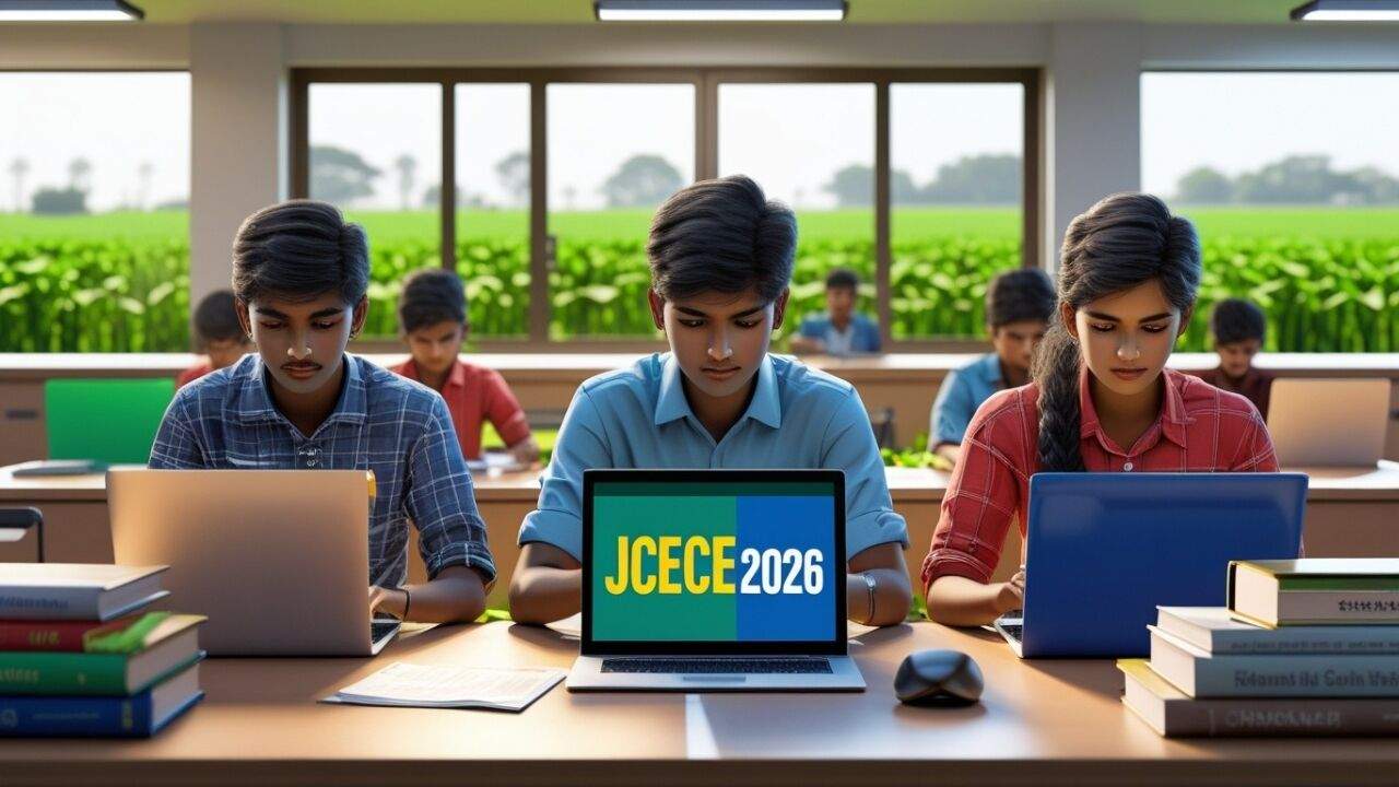 JCECE 2026 ऑनलाइन आवेदन और कृषि प्रवेश परीक्षा से जुड़ा दृश्य