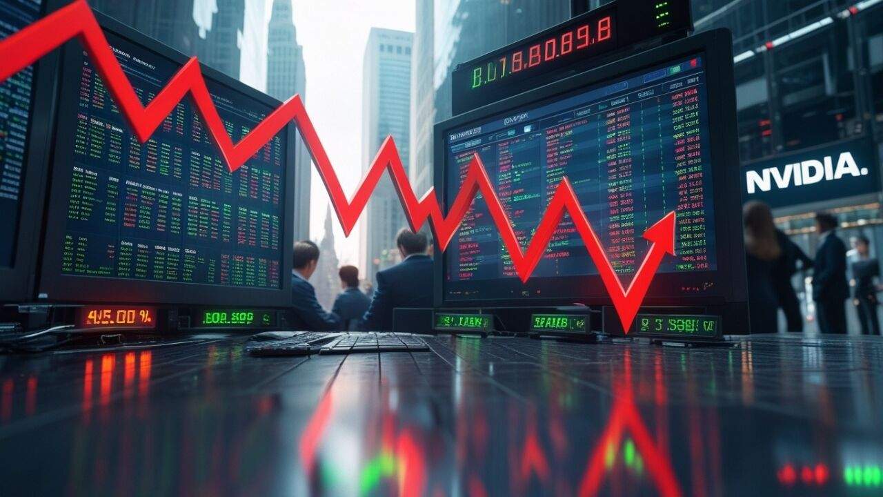 Nvidia, AMD और Broadcom शेयरों में गिरावट के बीच अमेरिकी बाजार का दृश्य