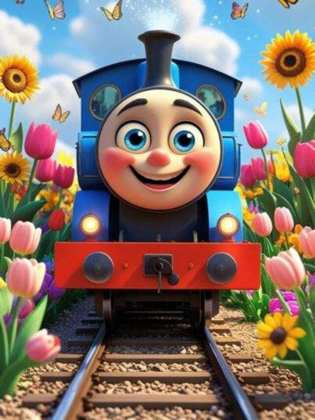 Phoenix_10_Adorable_cartoon_train_with_a_cheerful_smiling_face_1