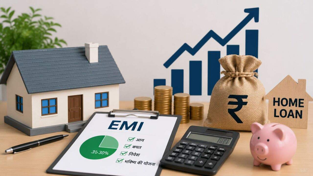 होम लोन EMI और मासिक आय का वित्तीय संतुलन।