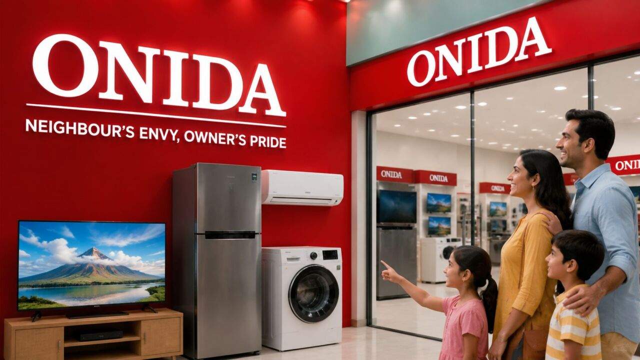 ओनिडा इलेक्ट्रॉनिक्स का नया ब्रांड स्टोर और उत्पाद।