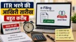 ITR Filing के लिए लैपटॉप पर ऑनलाइन आयकर रिटर्न भरता हुआ करदाता।