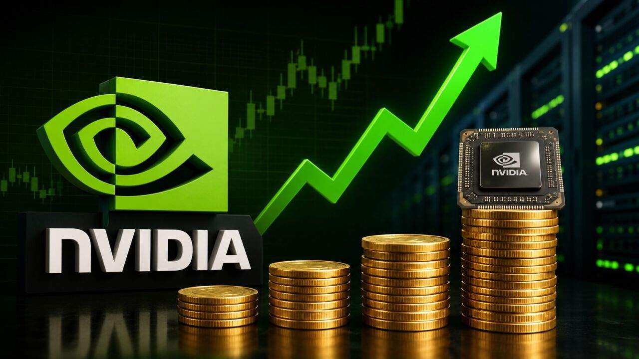 Nvidia के शेयरों में 10 साल की शानदार बढ़त दिखाती सांकेतिक तस्वीर