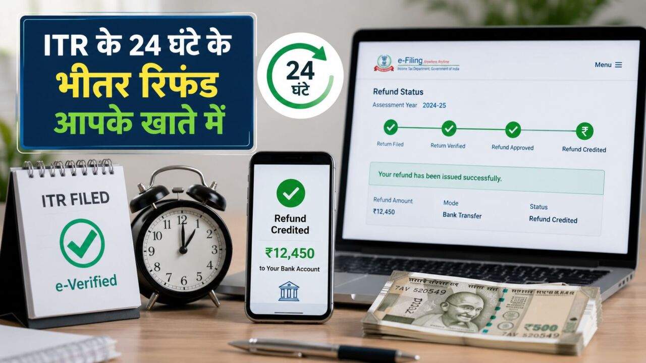 ITR Refund मिलने के बाद बैंक खाते की जानकारी देखते हुए टैक्सपेयर