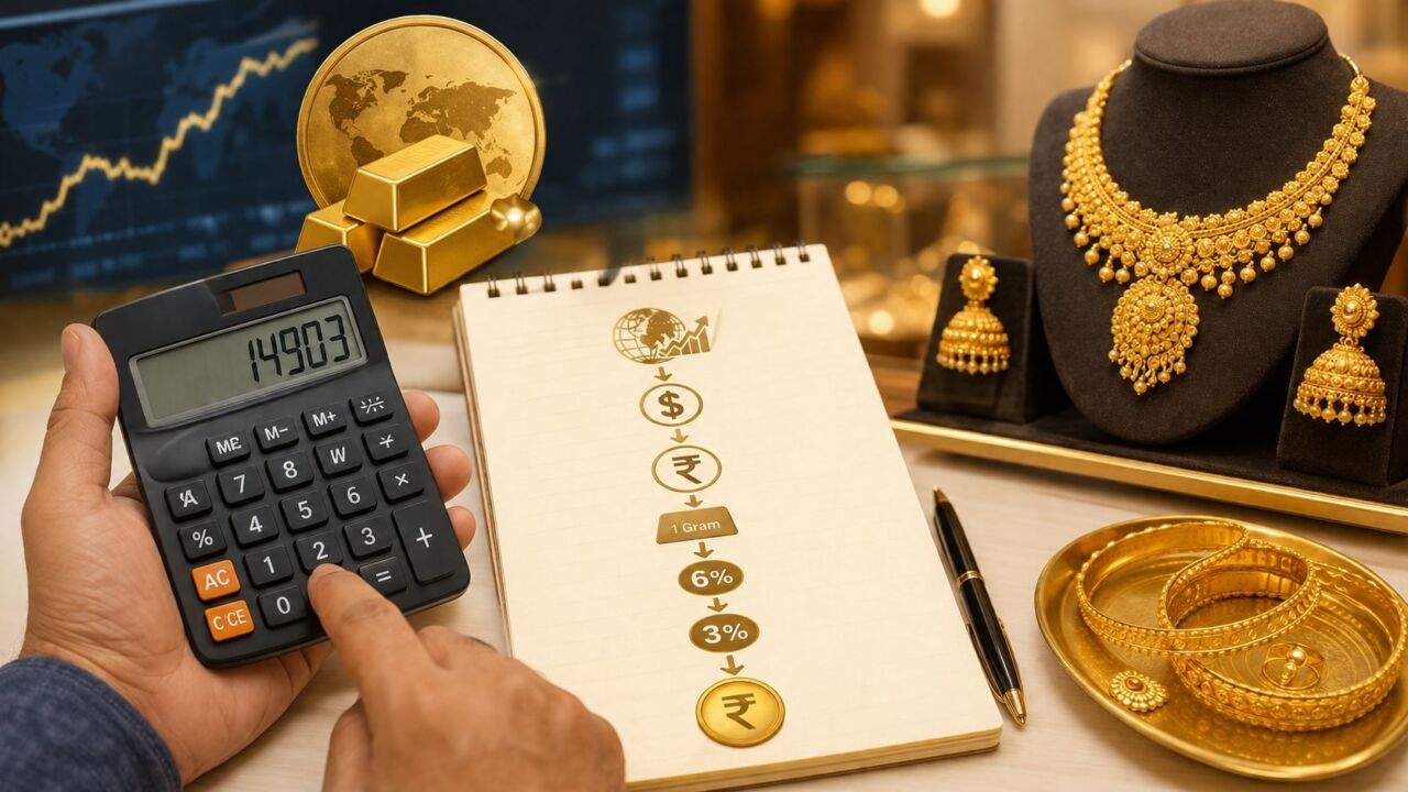 Gold Price की सही कीमत समझाते हुए सोने के गहनों की तस्वीर