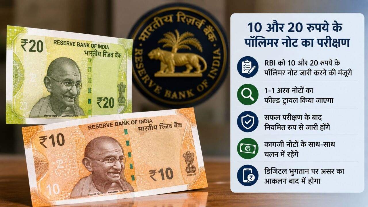Polymer Banknotes के 10 और 20 रुपये के नए नोट
