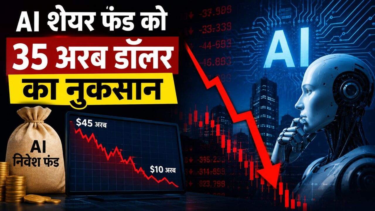 AI Hedge Fund Loss के बाद गिरता Stock Market ग्राफ
