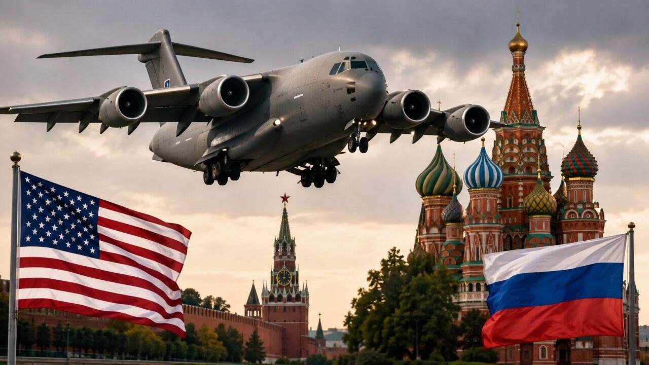 US Military Plane Moscow पहुंचा, C-17 विमान की यात्रा पर सवाल