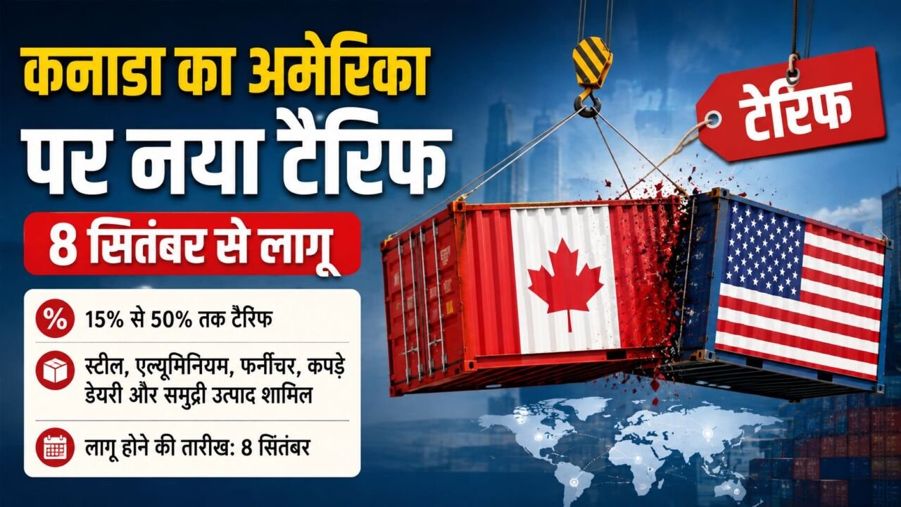 Canada Tariffs के तहत अमेरिका के सामान पर नए शुल्क का फैसला