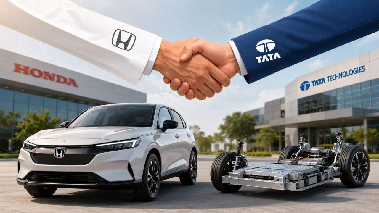 Honda और Tata Technologies मिलकर नई हाइब्रिड और इलेक्ट्रिक कारों के लिए वाहन संरचना तैयार करेंगी।