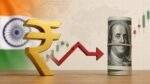 भारतीय रुपया और अमेरिकी डॉलर के बीच विदेशी मुद्रा कारोबार का प्रतीकात्मक दृश्य