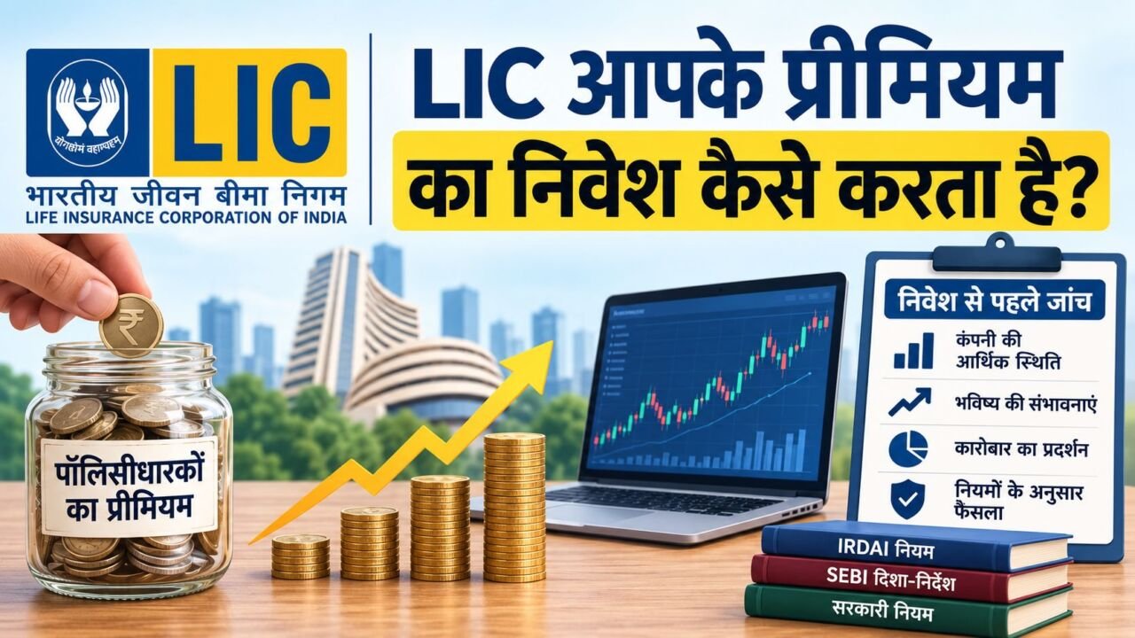 LIC Investment Process में पॉलिसीधारकों के पैसे का निवेश