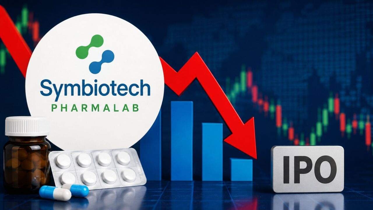 Symbiotech Pharmalab Share Listing की कमजोर शुरुआत दिखाती शेयर बाजार की तस्वीर