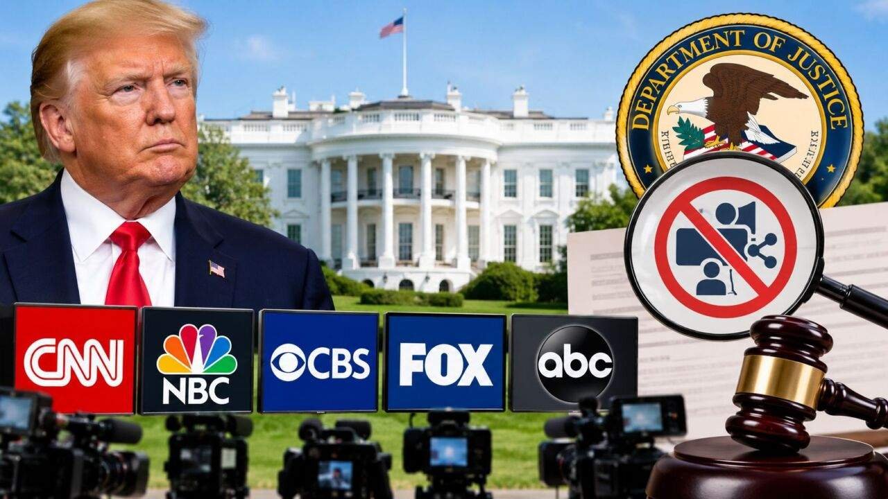 US DOJ Investigation: White House मीडिया कवरेज मामले में पांच अमेरिकी TV नेटवर्क की जांच
