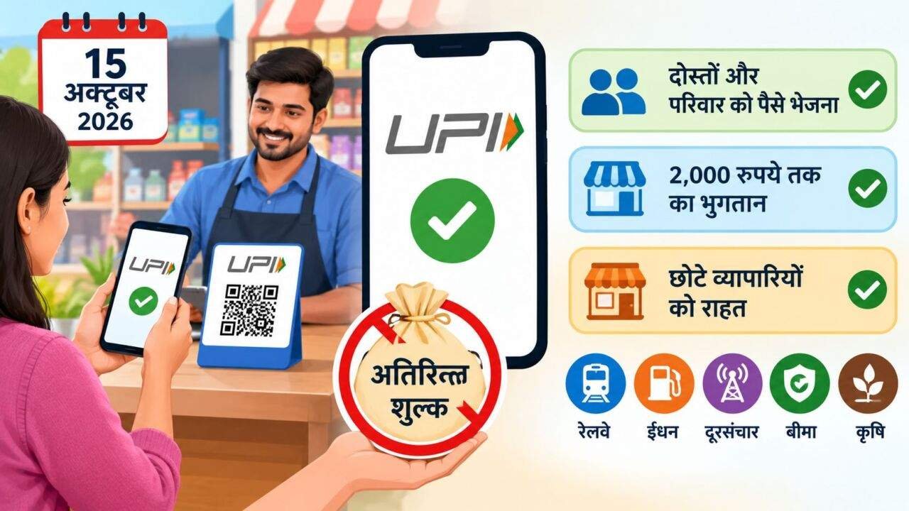 UPI New Rules 2026: मोबाइल से यूपीआई भुगतान और क्यूआर कोड स्कैन करते ग्राहक