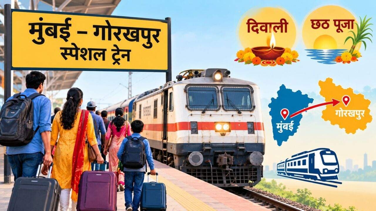 Diwali Chhath Special Train: मुंबई-पुणे से गोरखपुर जाने वाली त्योहार स्पेशल ट्रेन